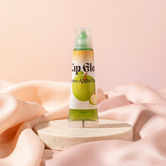 Apple Kiss Lip Gloss in peach-and-blush satin