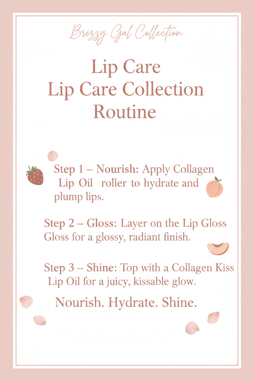 Brizzy Gal Lip Care Collection Routine Graphic