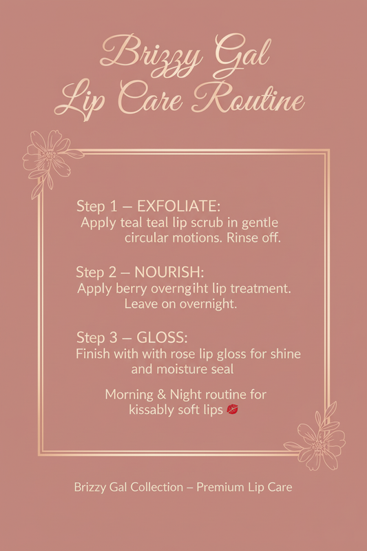 Brizzy Gal Lip Care Routine Graphic