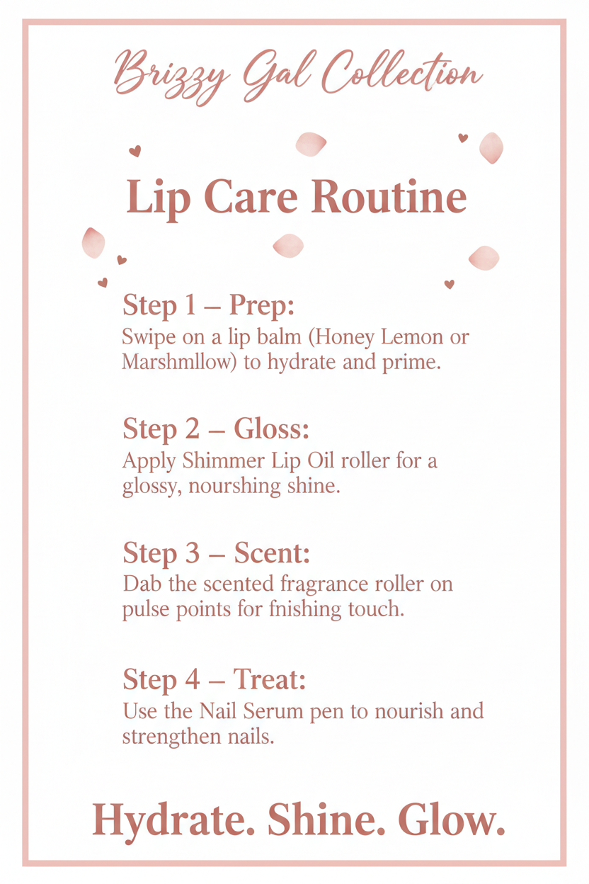 Brizzy Gal Lip Care Routine Graphic