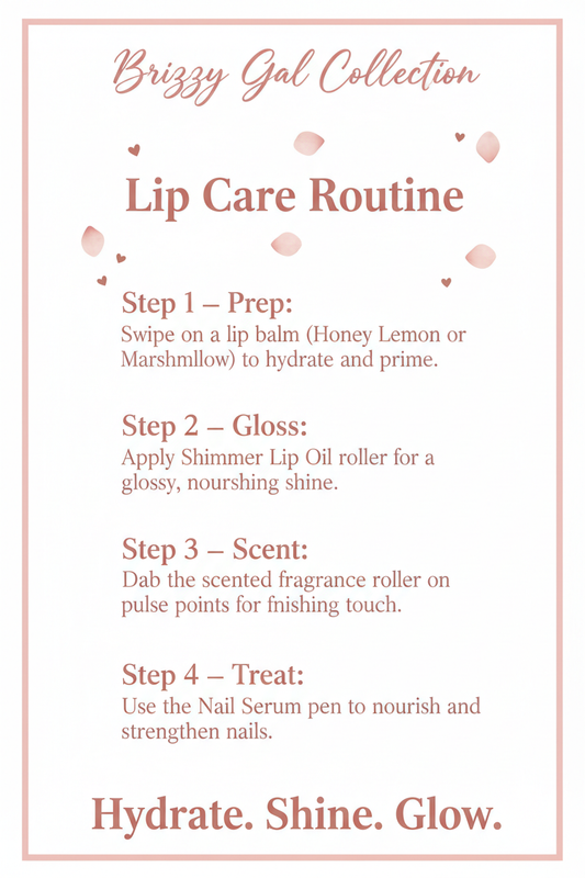 Brizzy Gal Lip Care Routine Graphic
