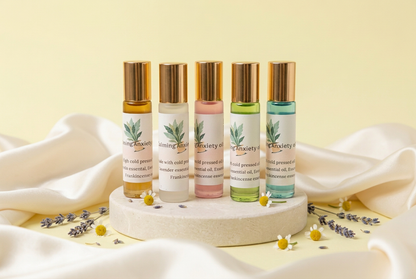 Calming & Anxiety Relief with botanicals and ivory satin