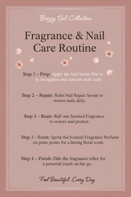 Fragrance & Nail Care Routine - Dark Text Retry