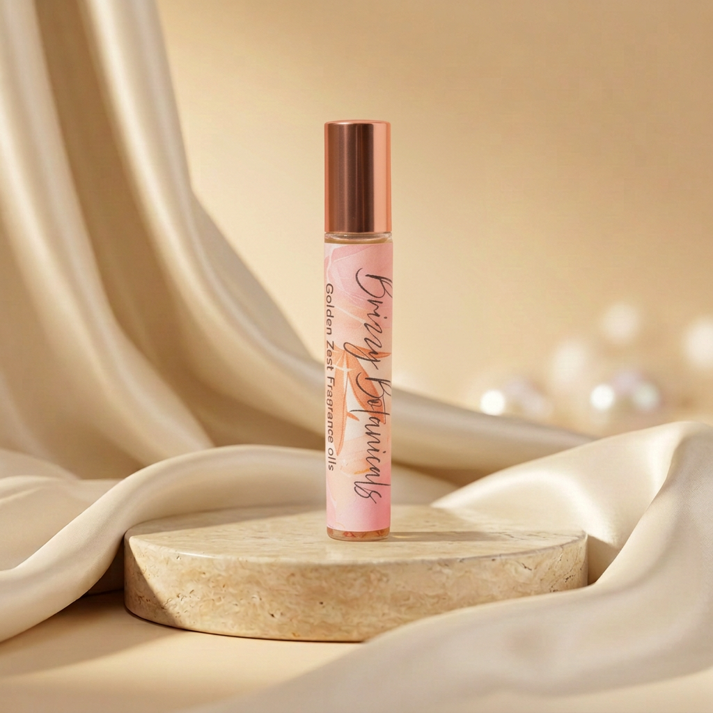 Golden Zest cream satin background
