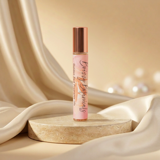 Golden Zest cream satin background