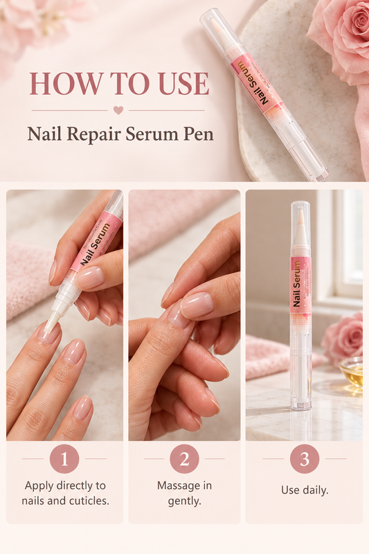 Nail Repair Serum Pen how-to-use graphic