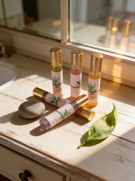 Headache & Tension Relief Essential Oil Roller with Cooling Botanicals