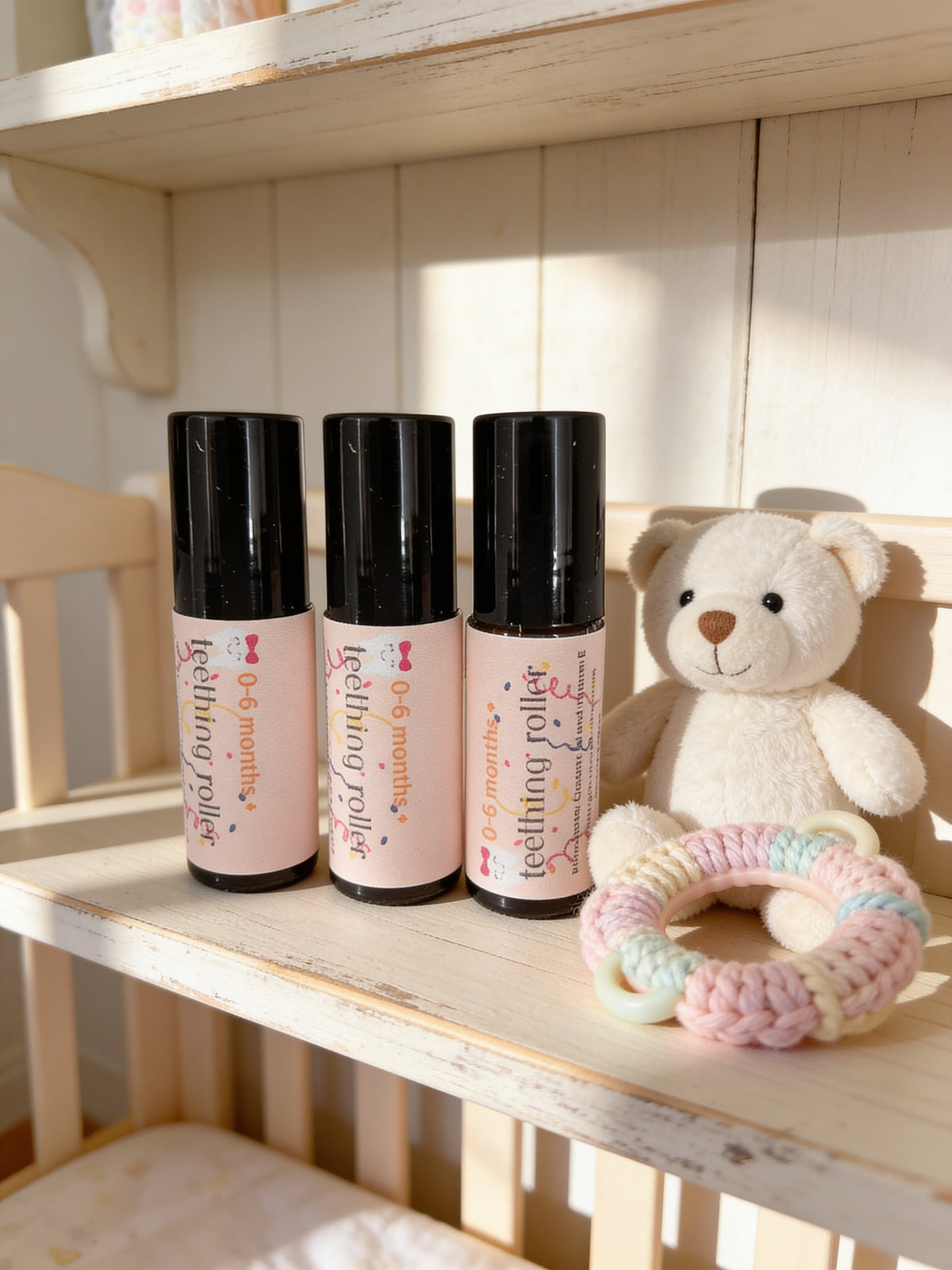 Baby Teething Relief Essential Oil Roller (0–12 Months) with Chamomile & Lavender