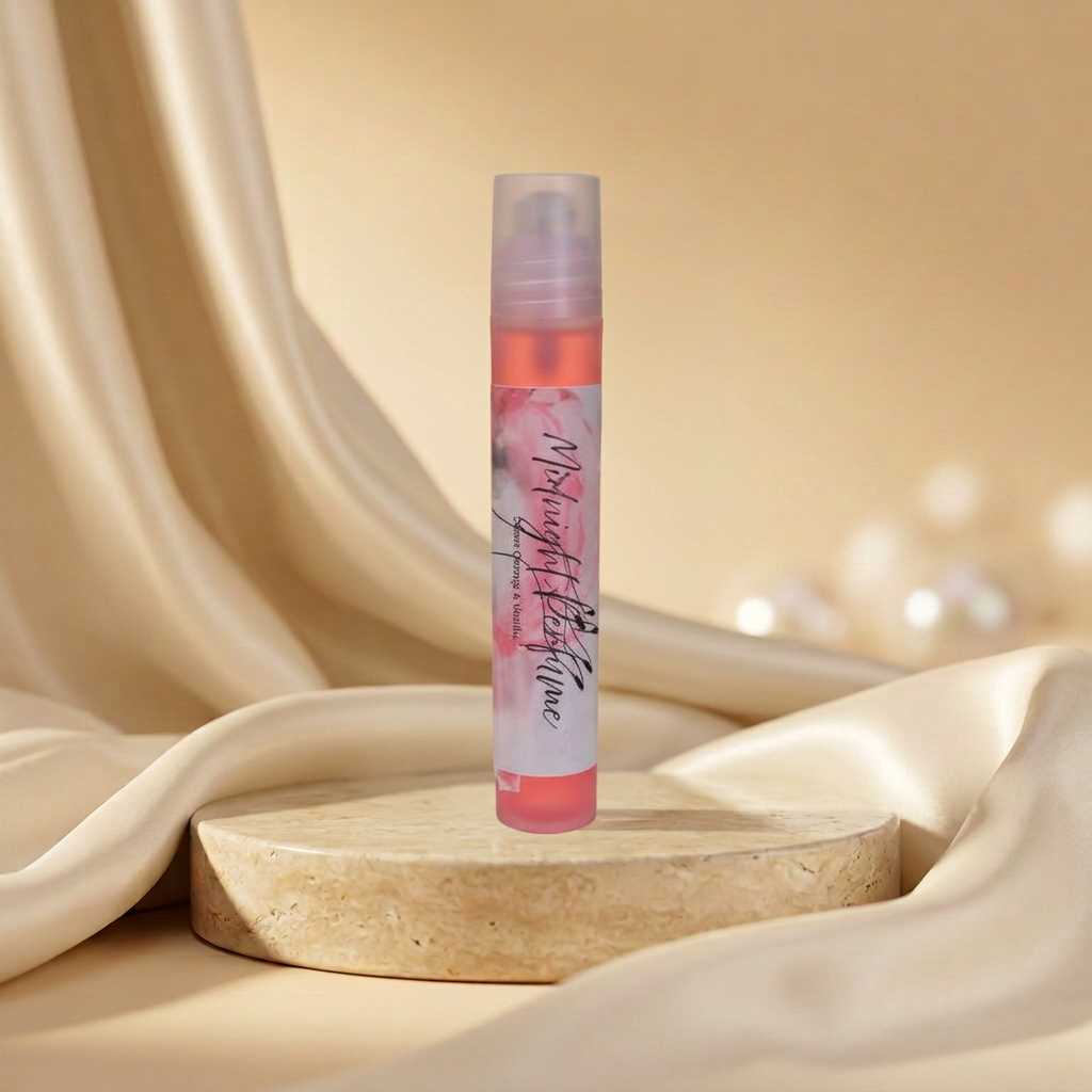 Scented Perfume in the matching cream-and-gold setting
