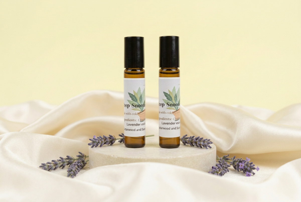 Sleep & Rest with lavender and ivory satin