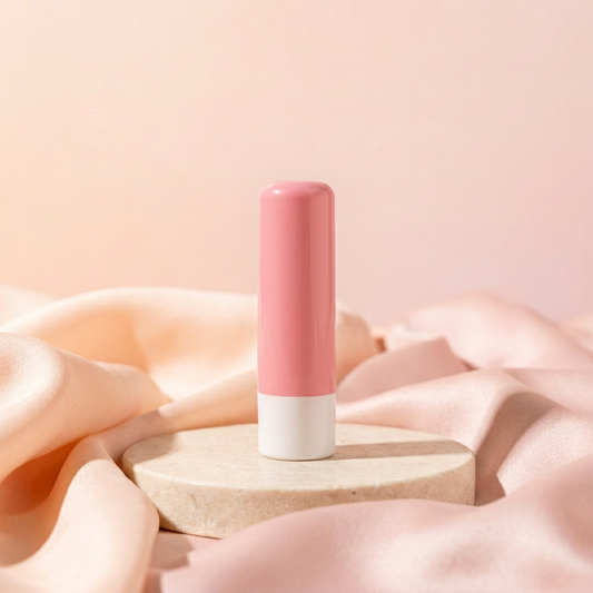 SPF Tallow Lip Balm with peach-and-blush satin