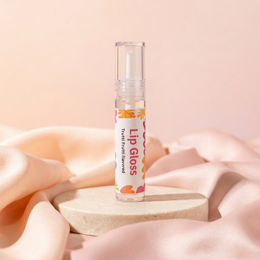 Tutti Frutti Lip Gloss in peach-and-blush satin