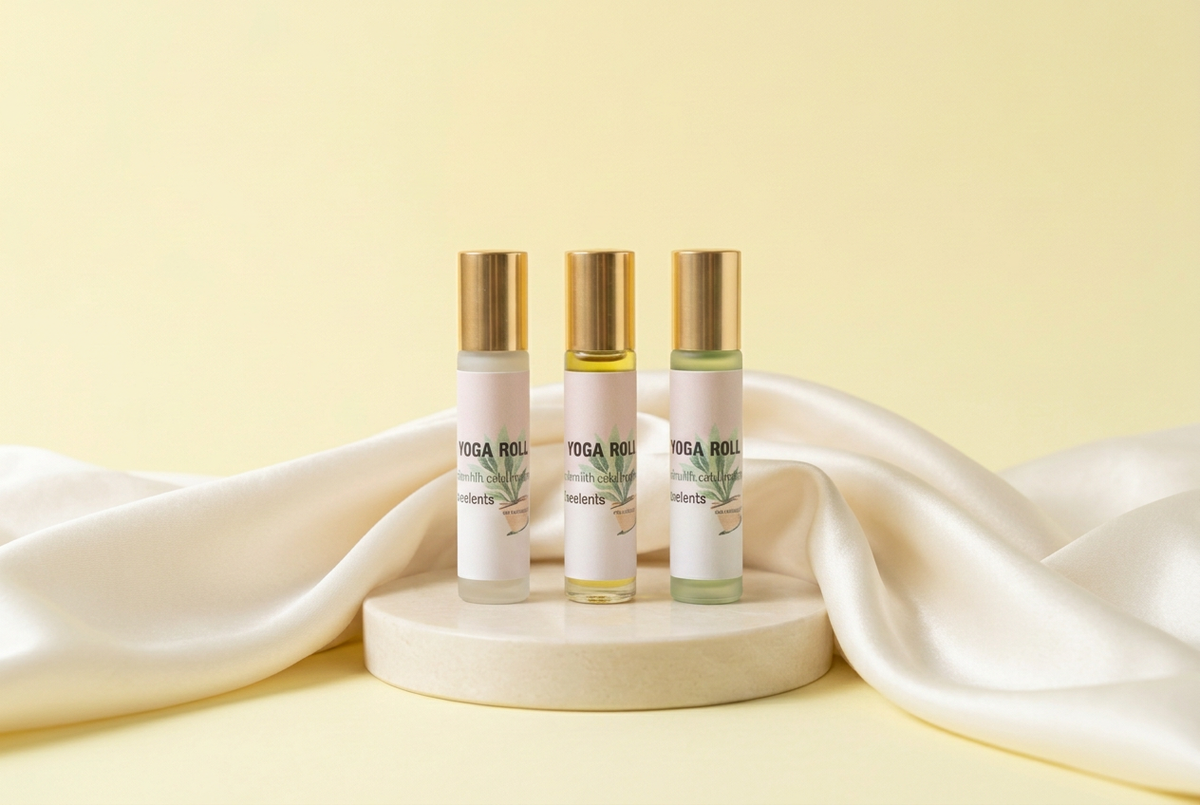 Yoga Roller without ingredients with ivory satin